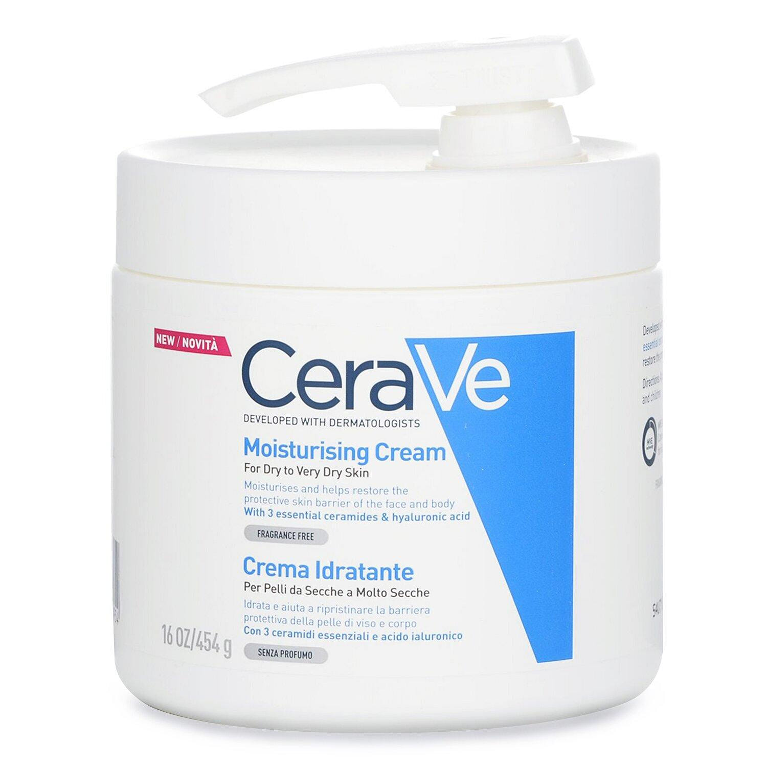 CeraVe Moisturising Cream For Dry to Very Dry Skin (With Pump)  454g/16oz 454 그램