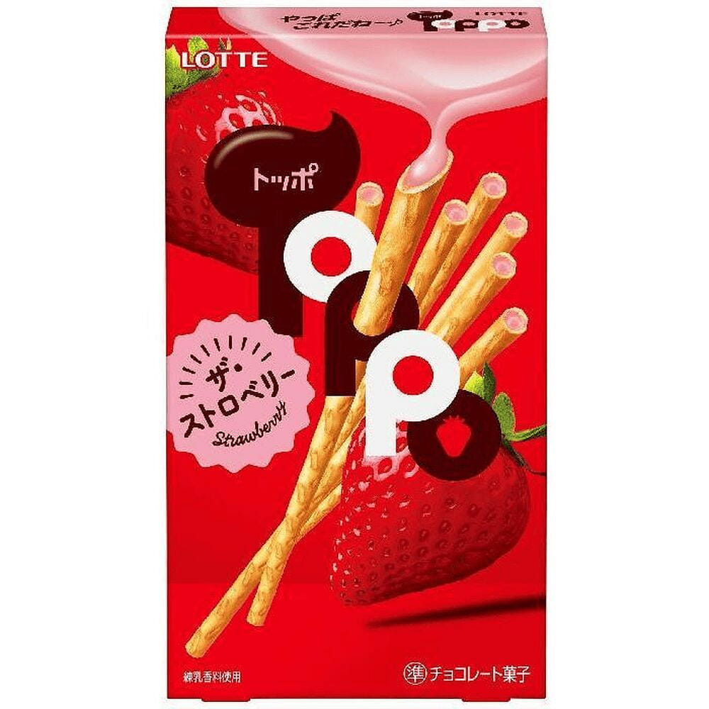 LOTTE Strawberry Chocolate Biscuit Sticks 72g 1 count
