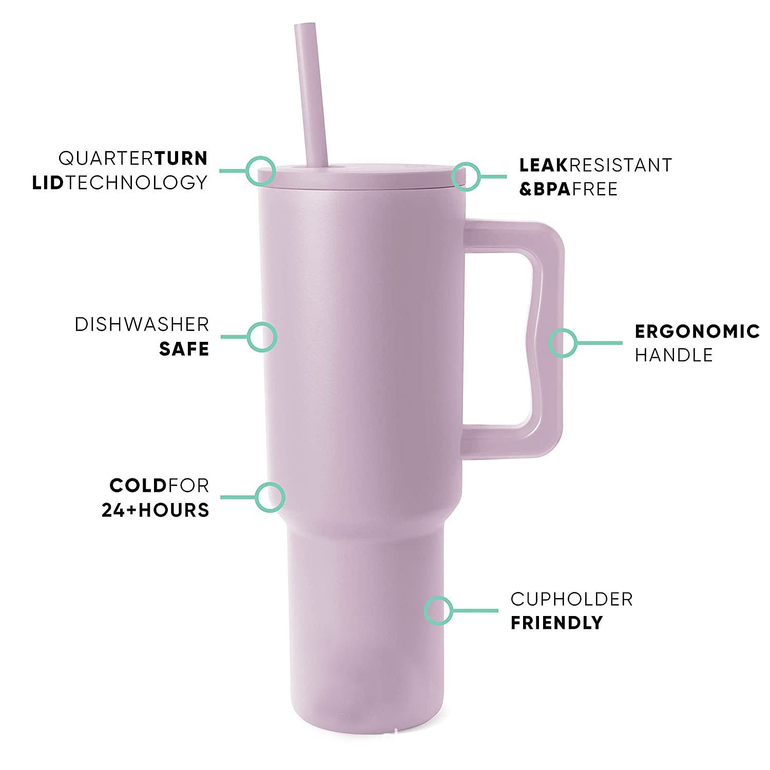 40oz thick handle ice cup large capacity coffee cup 304 stainless steel 1 ส่วน