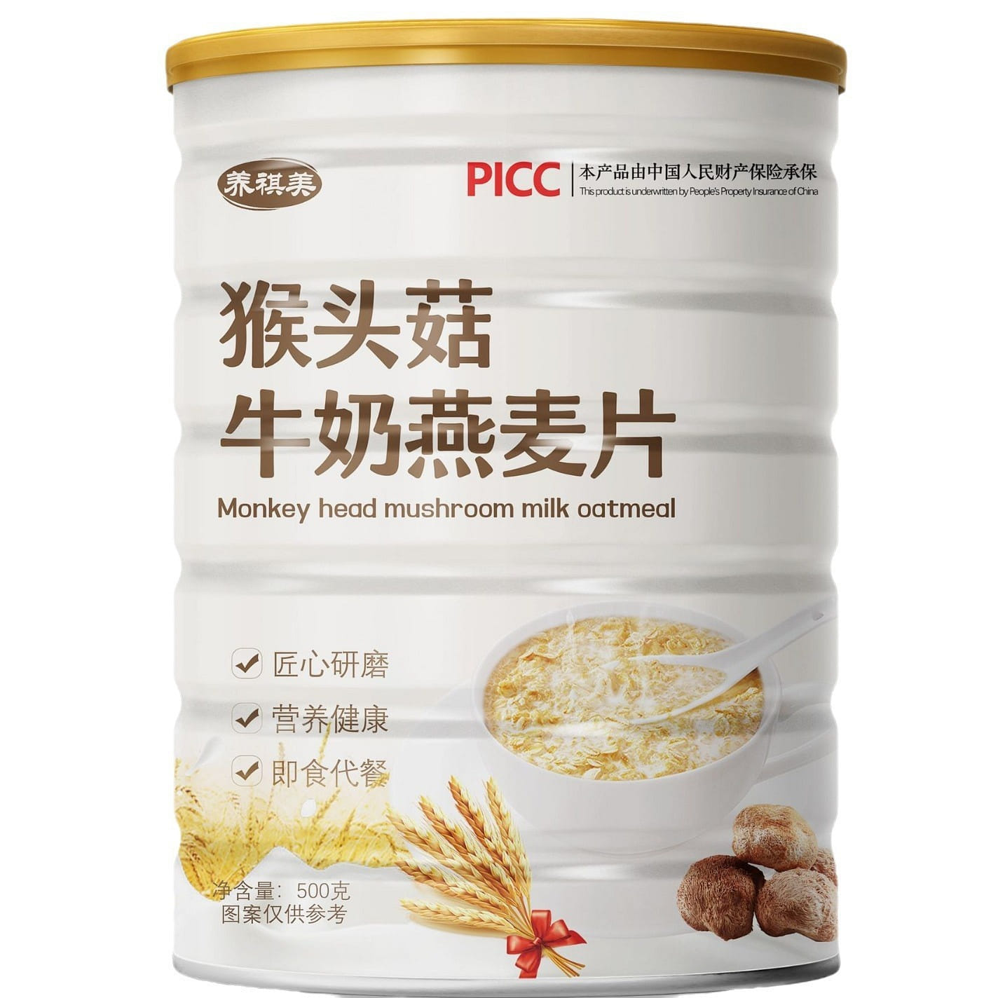 원숭이머리버섯 우유 오트밀 500g 1 캔
