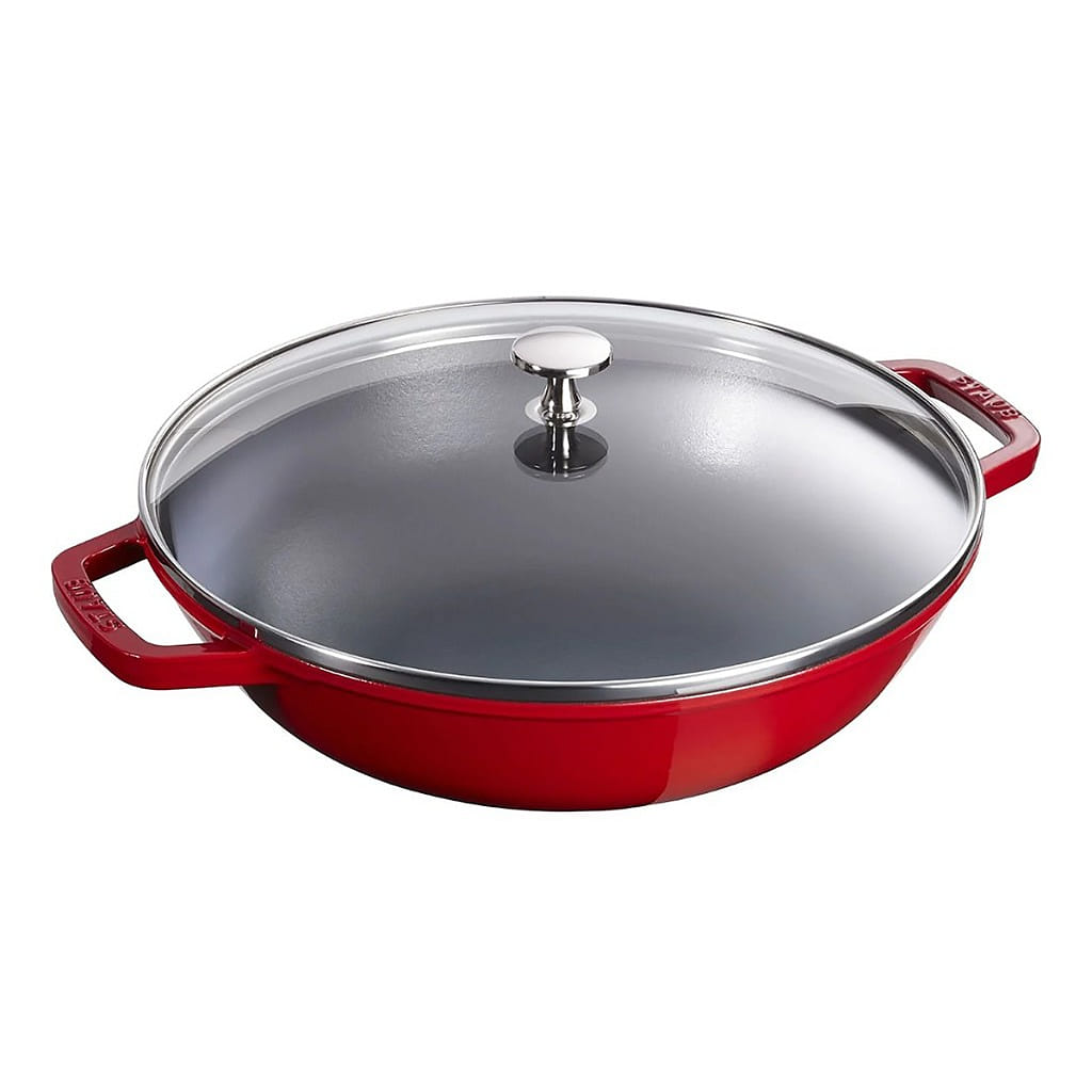 Wok de Hierro Fundido Staub 12 Pulgadas, Rojo Cereza 1 unidad(es)