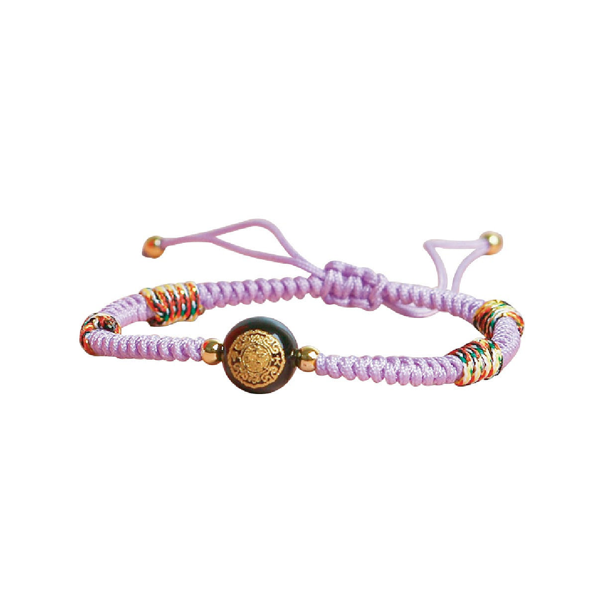 MAZUBUYBUY 5 Color Braided Bracelet (Purple) 1pc 15 그램