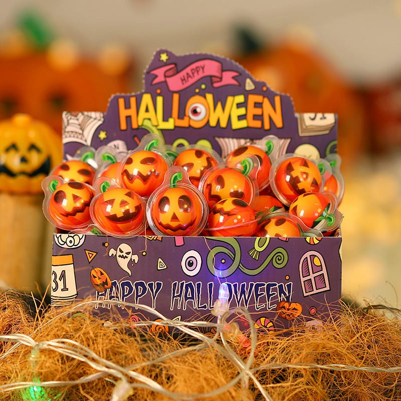 Halloween candy popping pumpkin fudge gift boxCreative cute and funny party deco 30 cái