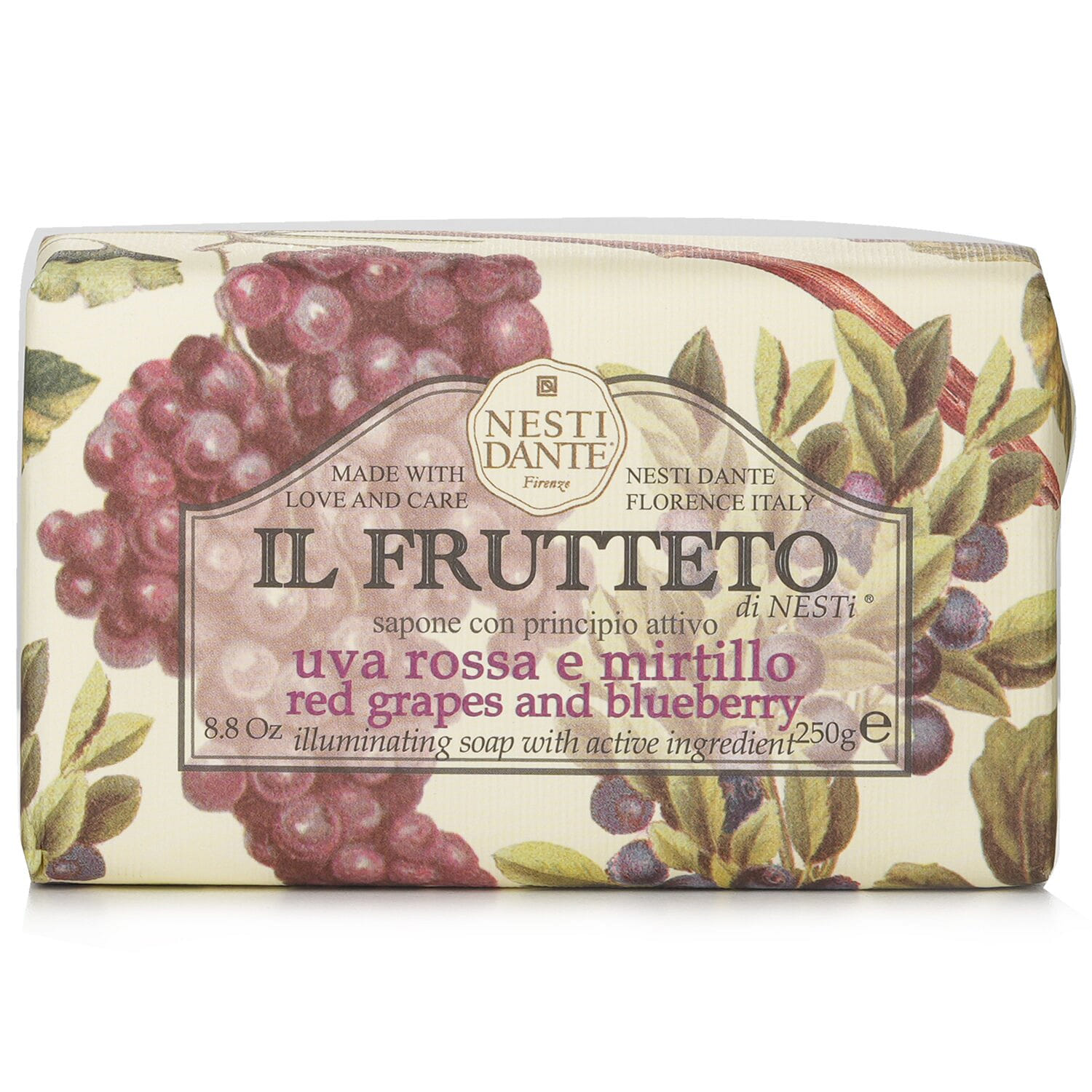 Nesti Dante   Il Frutteto Illuminating Soap - Red Grapes & Blueberry 250 g