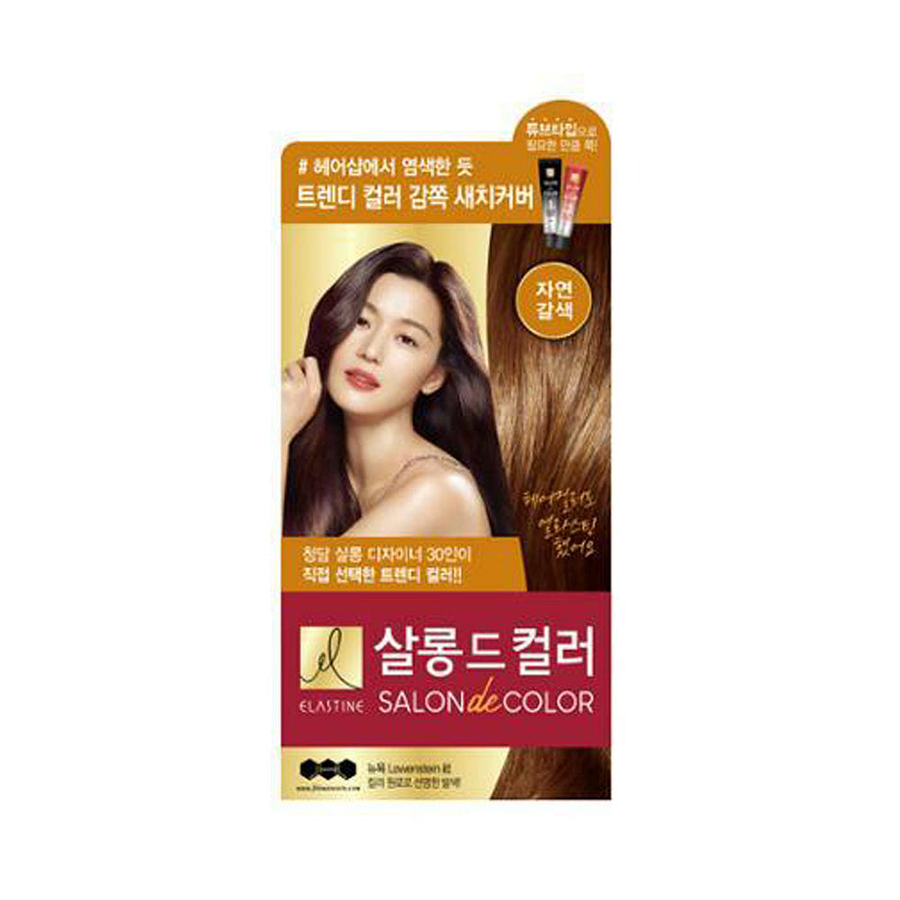 ELASTINE Salon de Color Hair Color Cream for Bright Hair (Natural Brown) 100 กรัม
