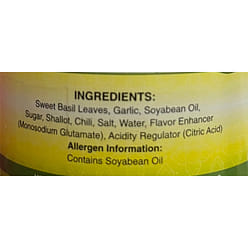 Chili Paste with Sweet Basil Leaves 8 oz