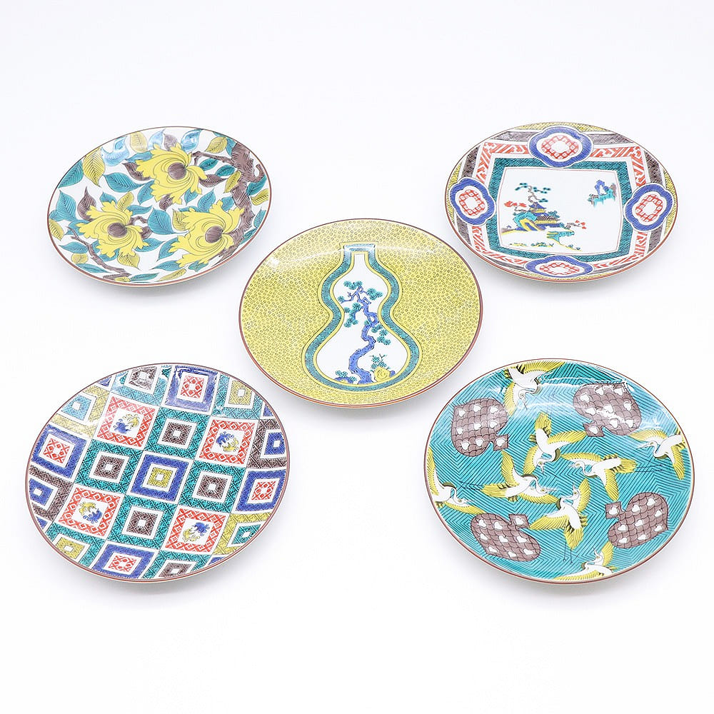 Kutani Ware Serving Plate 5set (Masterpiece Painting , 5.90" x 5.90") Made in JP 1 phần