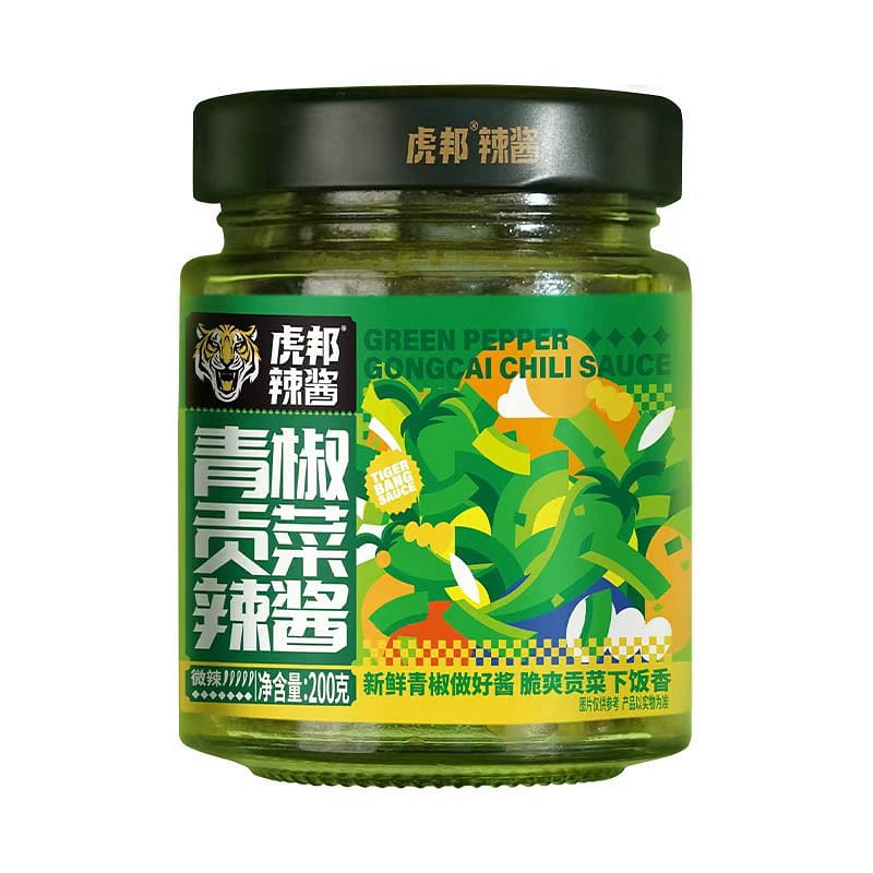 Hubang Green Pepper and Gongcai Sauce 200g 1 bottle