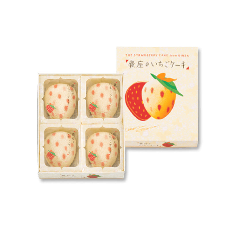 Tokyo Banana  Ginza Strawberry Cake (4 Pieces) 4 개