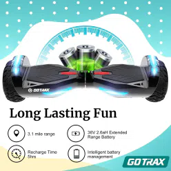 GOTRAX Nova Pro 悬浮滑板,配备 6.5 英寸车轮,双 200W 电机,最高时速可达 6.2 英里 1 份