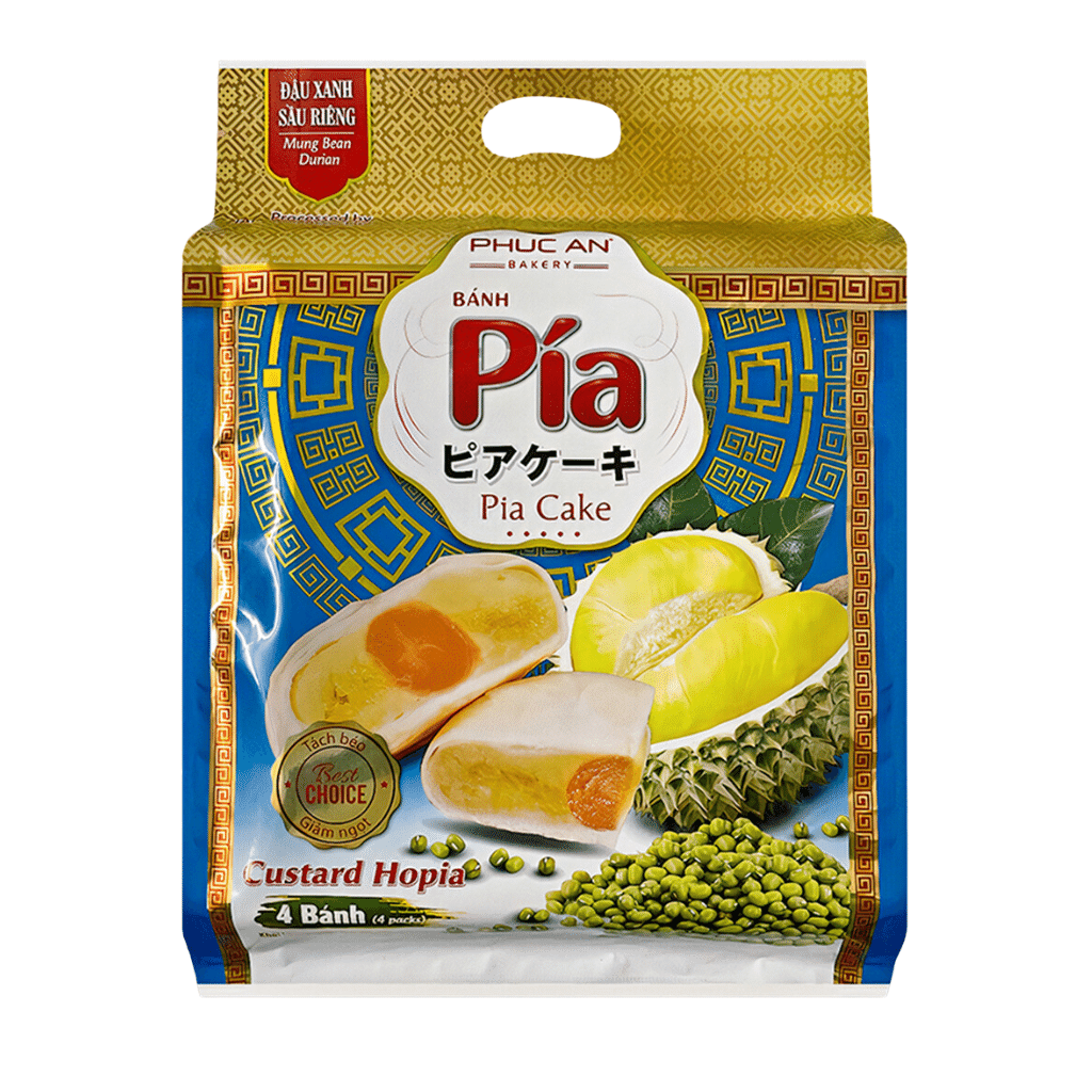 [PHUC AN] Bánh Pía Premium Big Size 1 Trứng Muối (Đậu Xanh - Sầu Riêng) - 17.6 oz