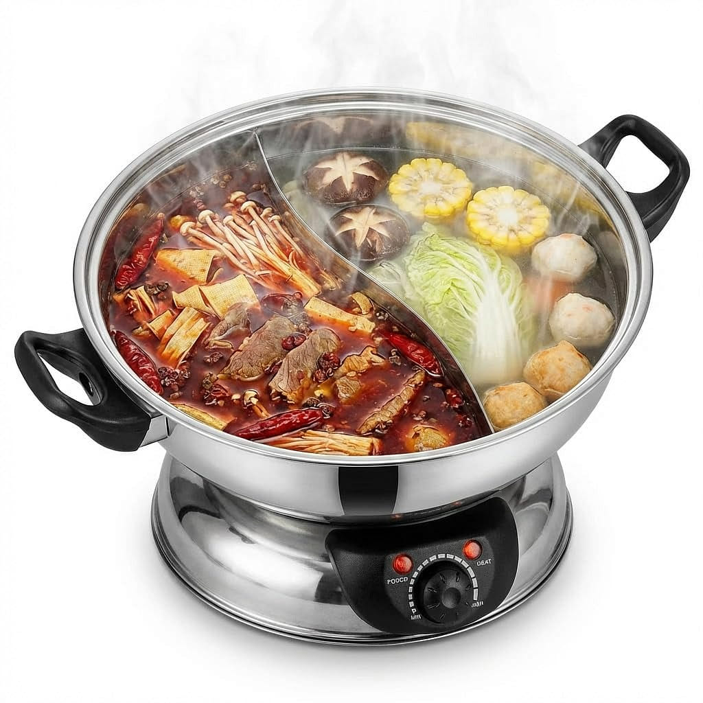 5L Electric Dual-Sided Hot pot,Shabu Shabu HotPot 1 each