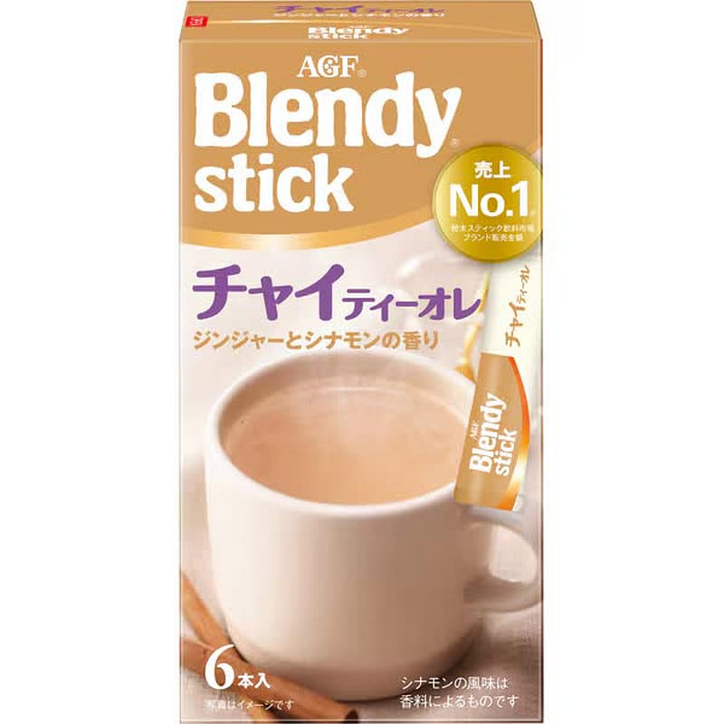 Blendy Blendy Stick Chai Tea Au Lait, 6 sticks 1 each