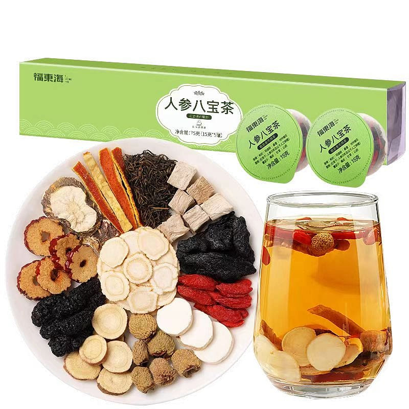 Fu Dong Hai Ginseng eight treasures tea 75g*1 box 75 กรัม