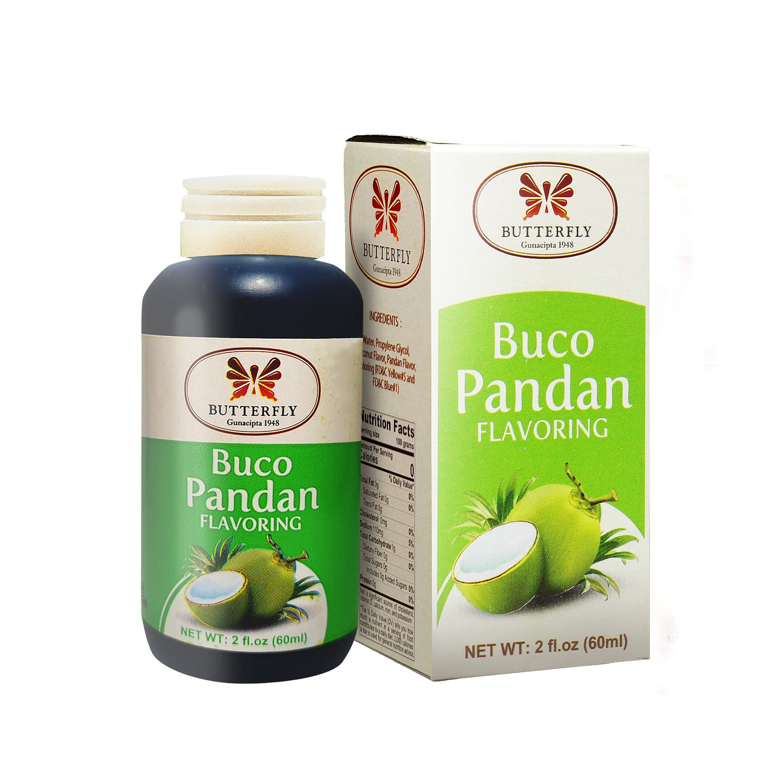 Butterfly Buco Pandan Flavoring 2fl.oz - Pack of 1 60 ml