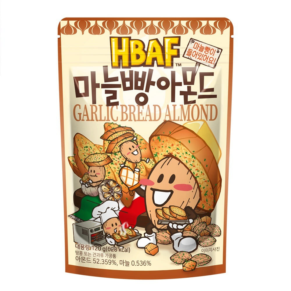 HBAF 바프 마늘빵 아몬드 1pk 120 g