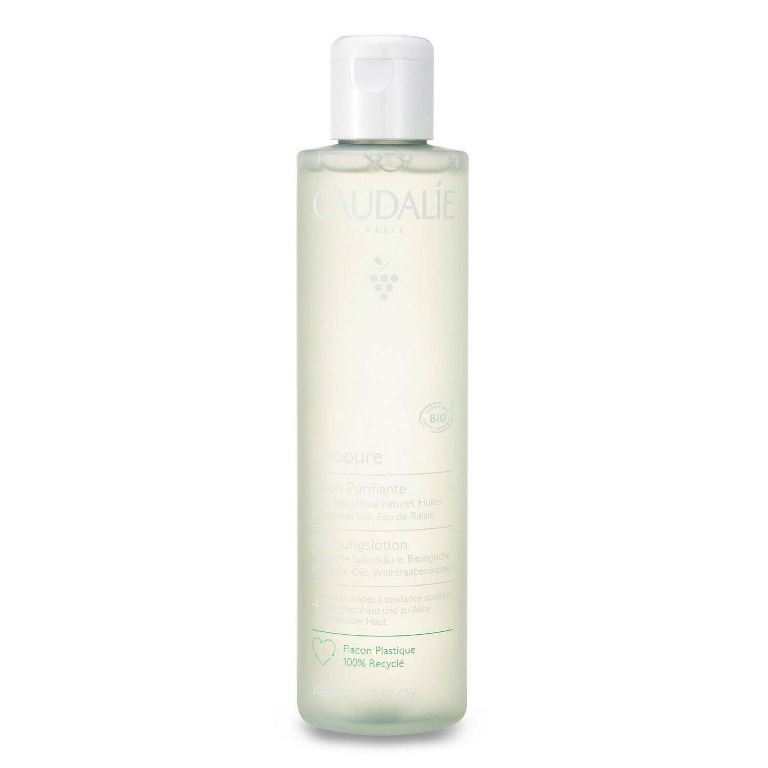 Caudalie Vinopure Purifying Toner - For Combination to Acne-Prone Skin 200ml/6.7oz 200 มิลลิลิตร