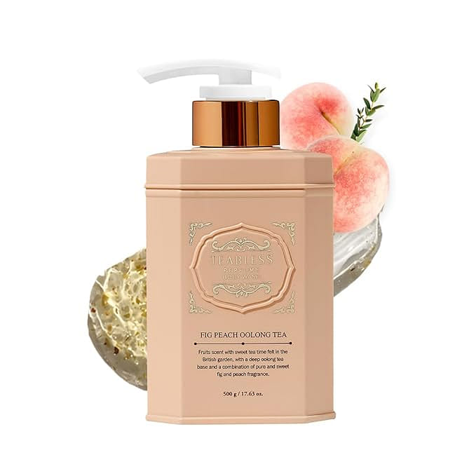 TEABLESS Perfume Body Wash Fig Peach Oolong Tea, Ceramide, 17.6Fl Oz500g 1 phần
