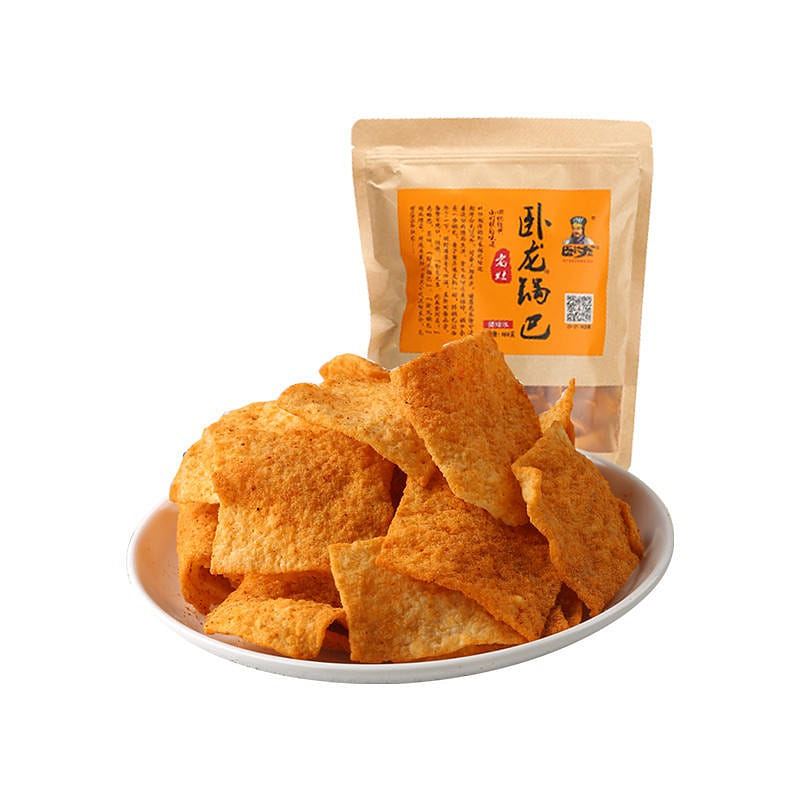【1包】臥龍 手工老竈鍋巴 爆辣味 400 克