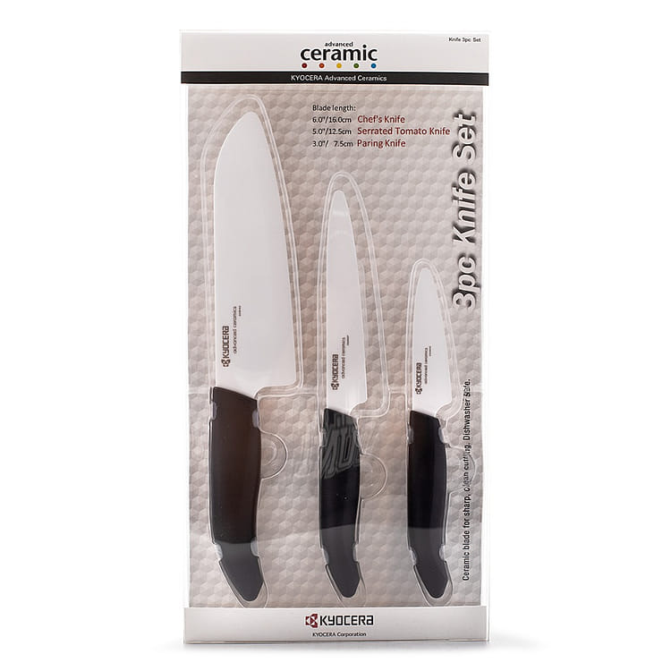 京セラセラミックナイフ3点セット ブラック - Weee!