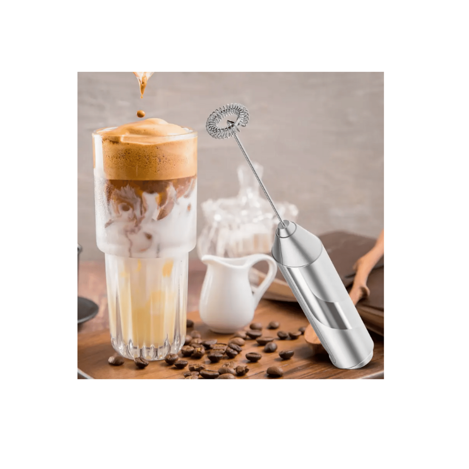 High Power Electric Milk Whisk (Silver) 1 개