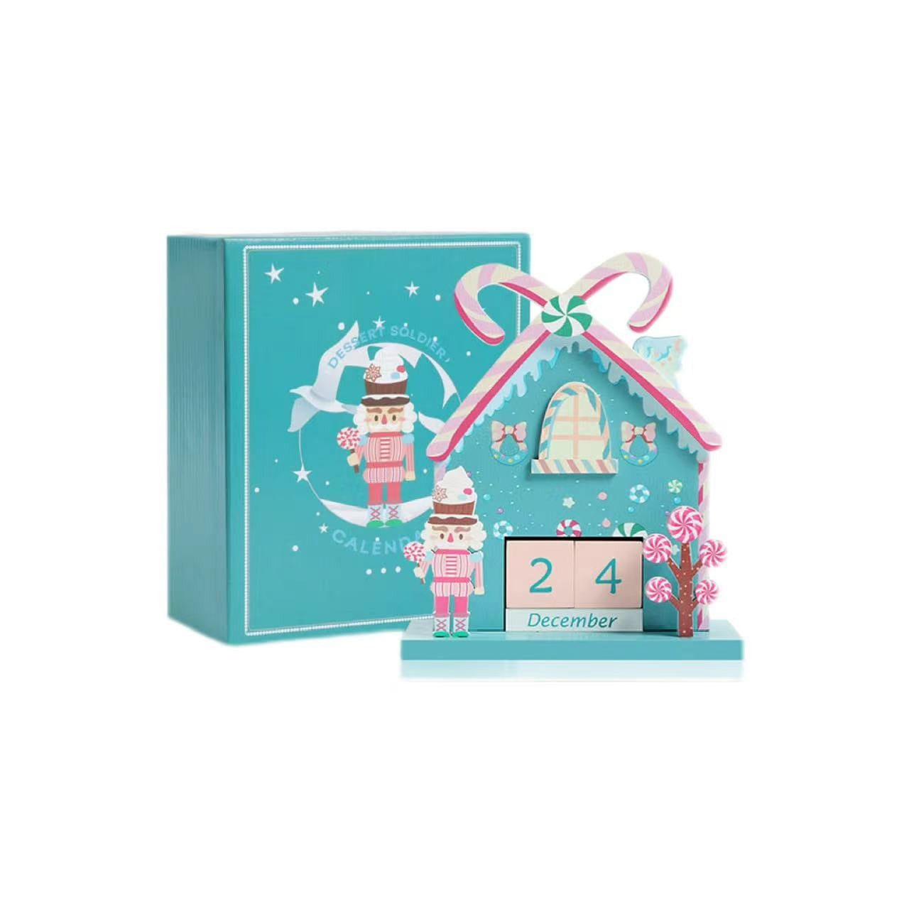 Christmas Wooden Cute Calendar - Walnut Soldier 1 Piece 1 ส่วน