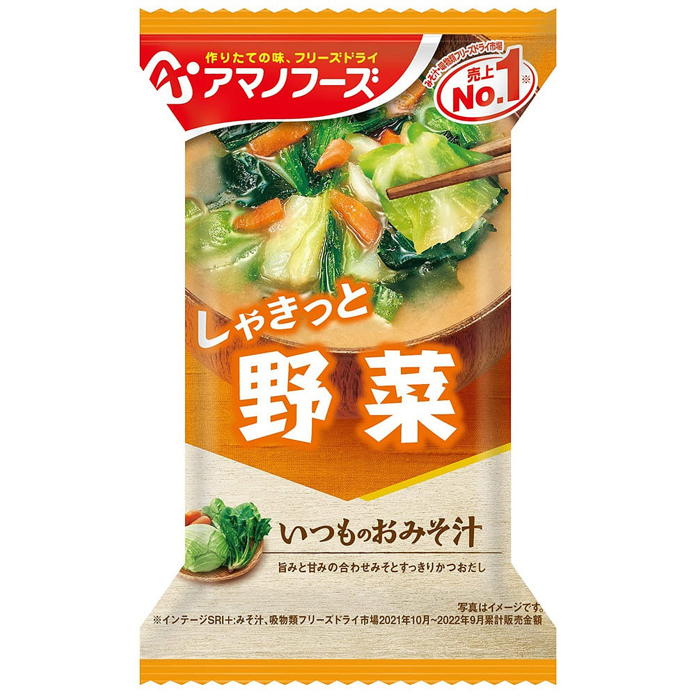 아사히 아마노 후즈 평소 오미소 국물 야채 동결 건조 10g 1 개