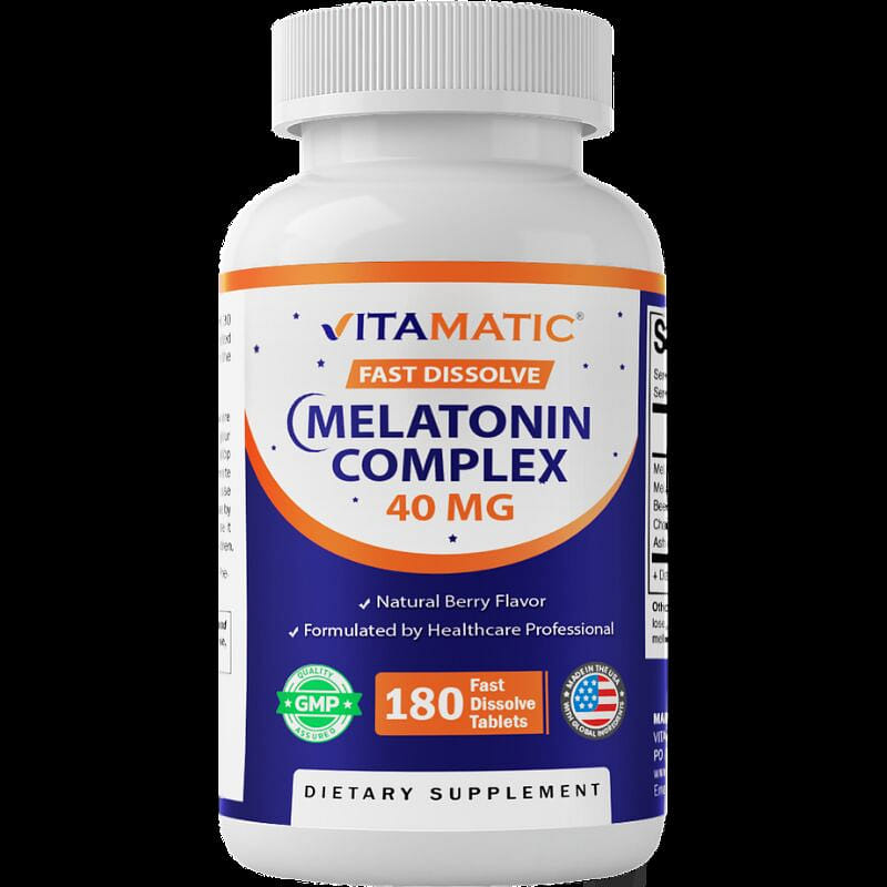 Vitamatic Melatonin Complex 40 mg, 180 Tablets 1 each