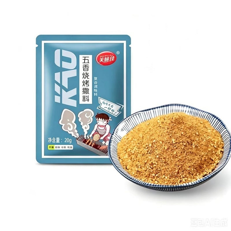 美味佳 燒烤撒料烤肉蘸料醃料乾碟五香味20g*5袋 100 克