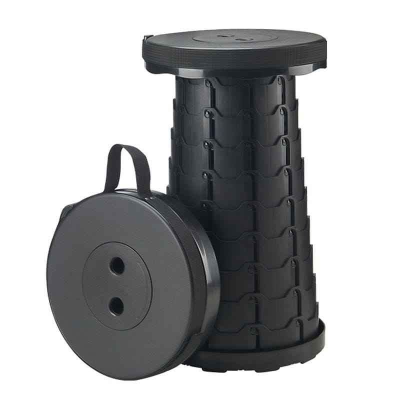 Folding telescopic stool for outdoor travel (black 2.2 ポンド