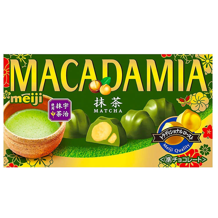 Japanese Macadamia Matcha Chocolate UJI MEIJI 63g - Weee!