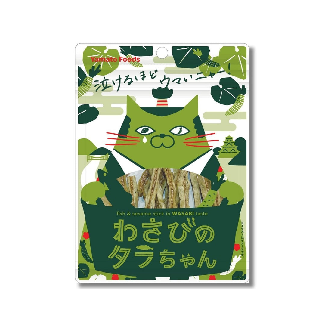 Wasabi Tarachan Fish Snack with Sesame 14g 1 each