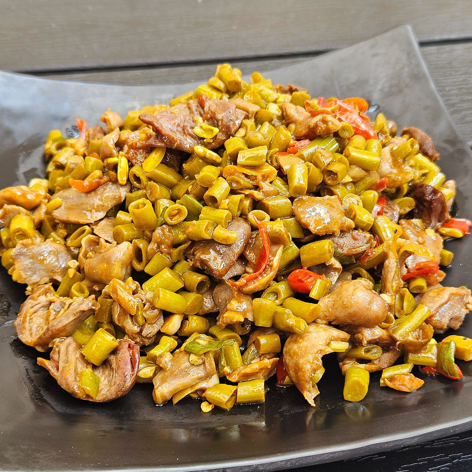 Stir Fried Chicken Gizzard and heart with Pickled Beans 450g 1 개