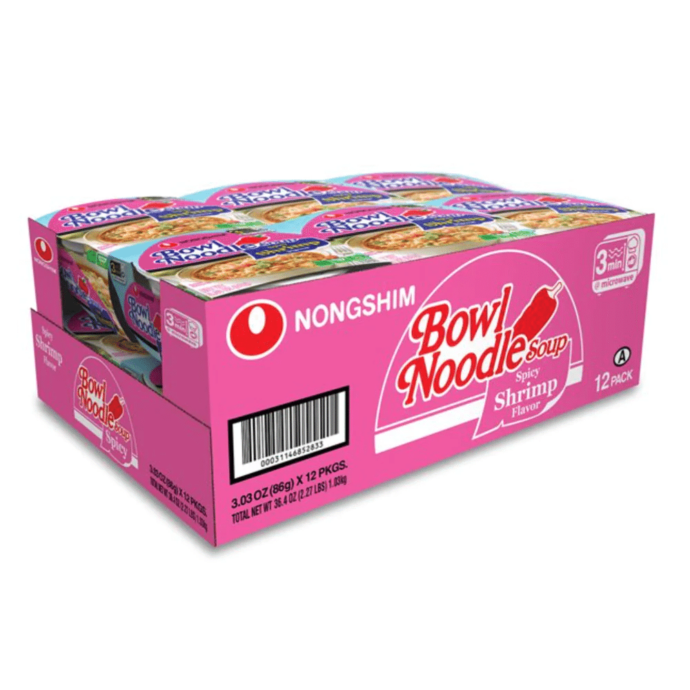 Nongshim 사발면 매운 새우 12개 팩 1 개