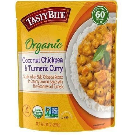 Tasty Bite Organic Coconut Chickpea & Turmeric Curry (Ready-to-Eat), 10 oz pouch 10 盎司