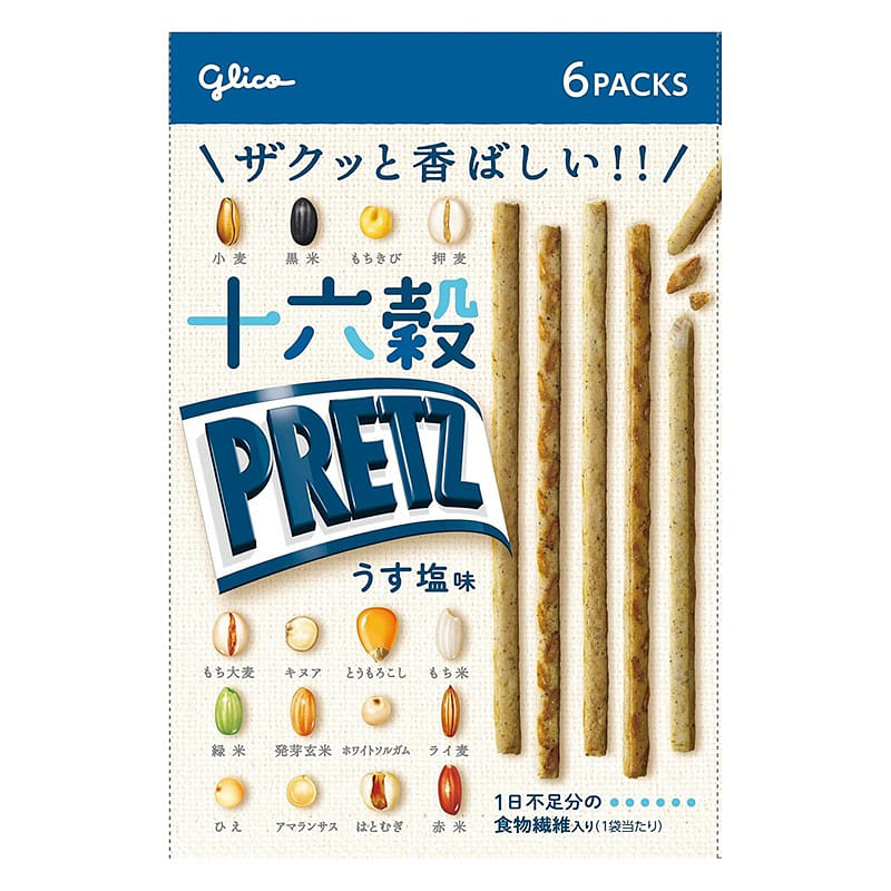 Glico 16 Grains Light Salt Flavor Crispy Bars 60g 1 개