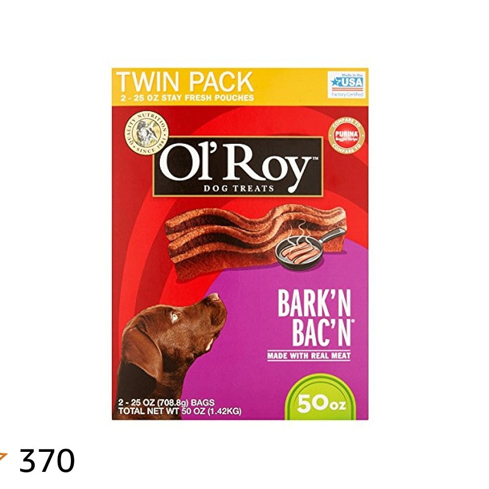 Ol'Roy Bark'n Bac'n Dog Treats with Real Bacon 50 온스