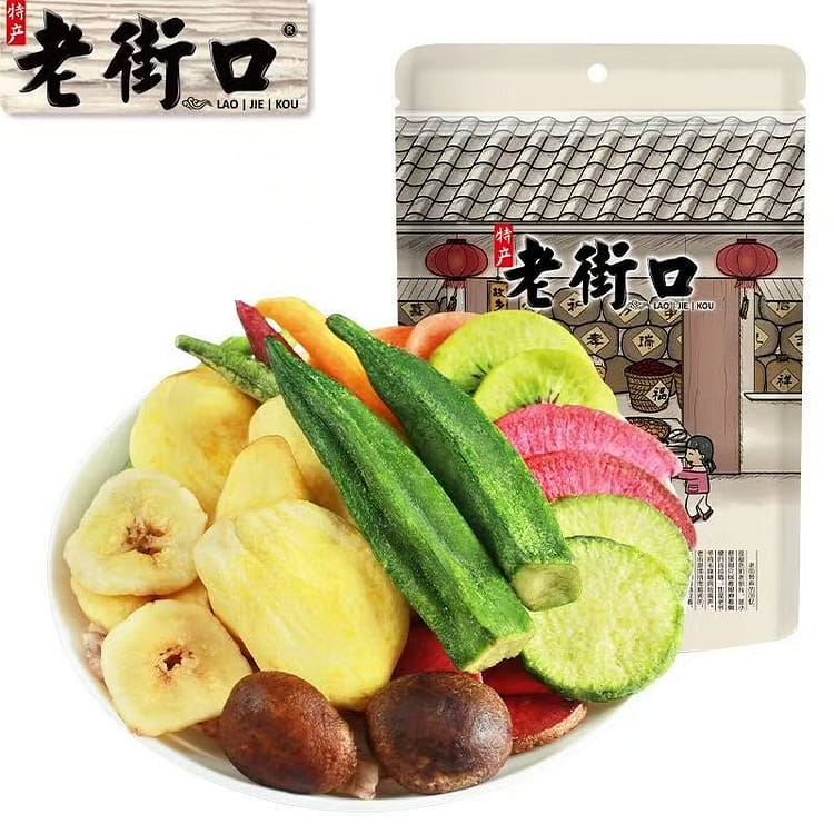 能面小喝食 老街口】综合果蔬脆片什锦水果干混合零食255g - Weee!