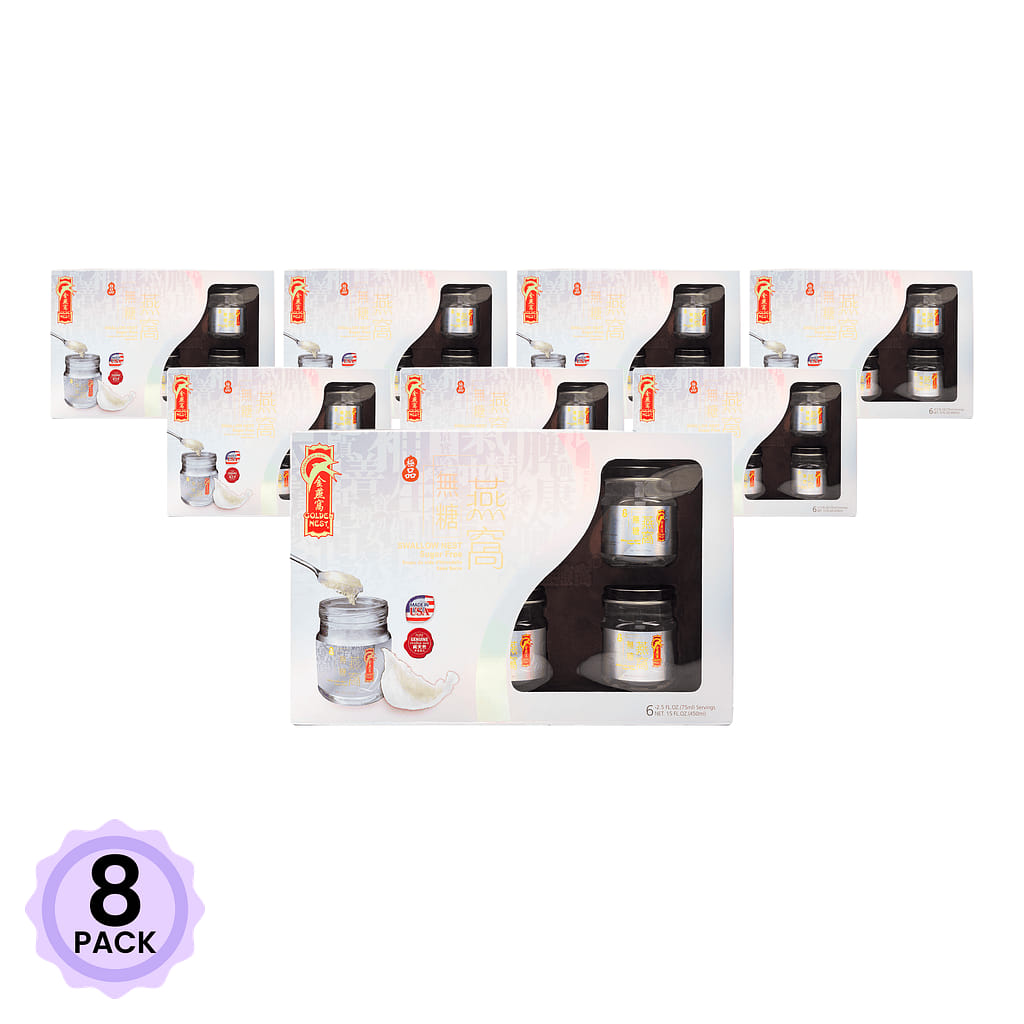 Bird's Nest Soup Premium Gift Pack, Sugar Free 6 bottles * 75ml (2.5 oz.) 1 box*8 pack