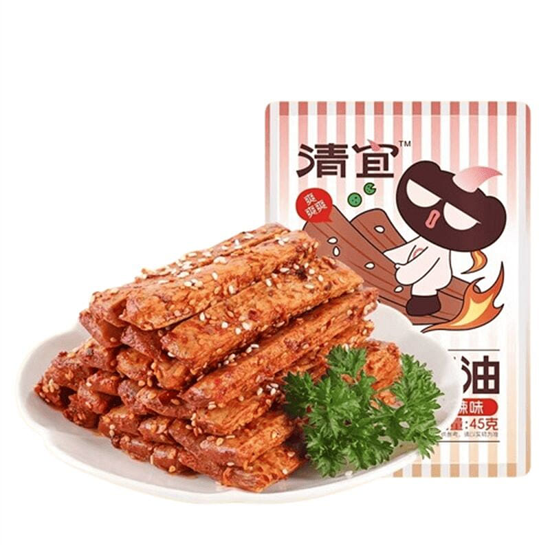 High-protein, oil-free, non-fried spicy snack for 45 g