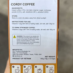 Laura Coffee Dong Trung Ha Thao Cordycep 1 box