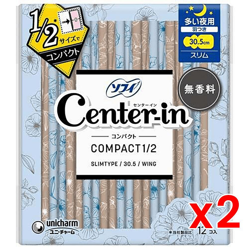 Center-In Slim 30.5cm Wing No Scent Napkin 12px2 1 count