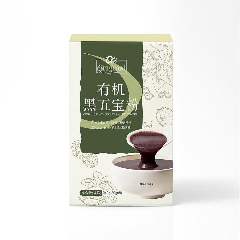 奥乐 有机黑五宝粉 代餐早餐即冲即饮 1袋 240 克