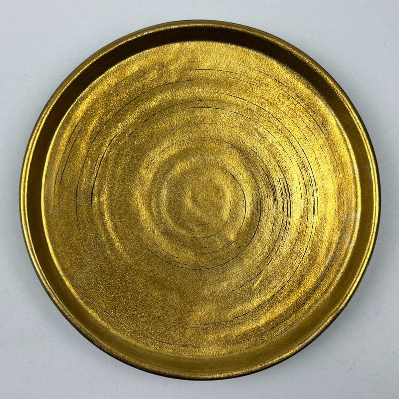 OSARA New York Ibushi Gold Upright Rim Walled Appetizer Omakase Plate, 8.3" dia. 1 개