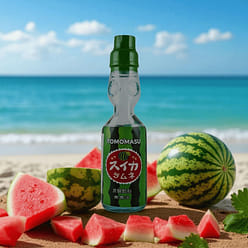 Tomomasu Watermelon Cider Marble Ramune Soda 6.76 fl.oz