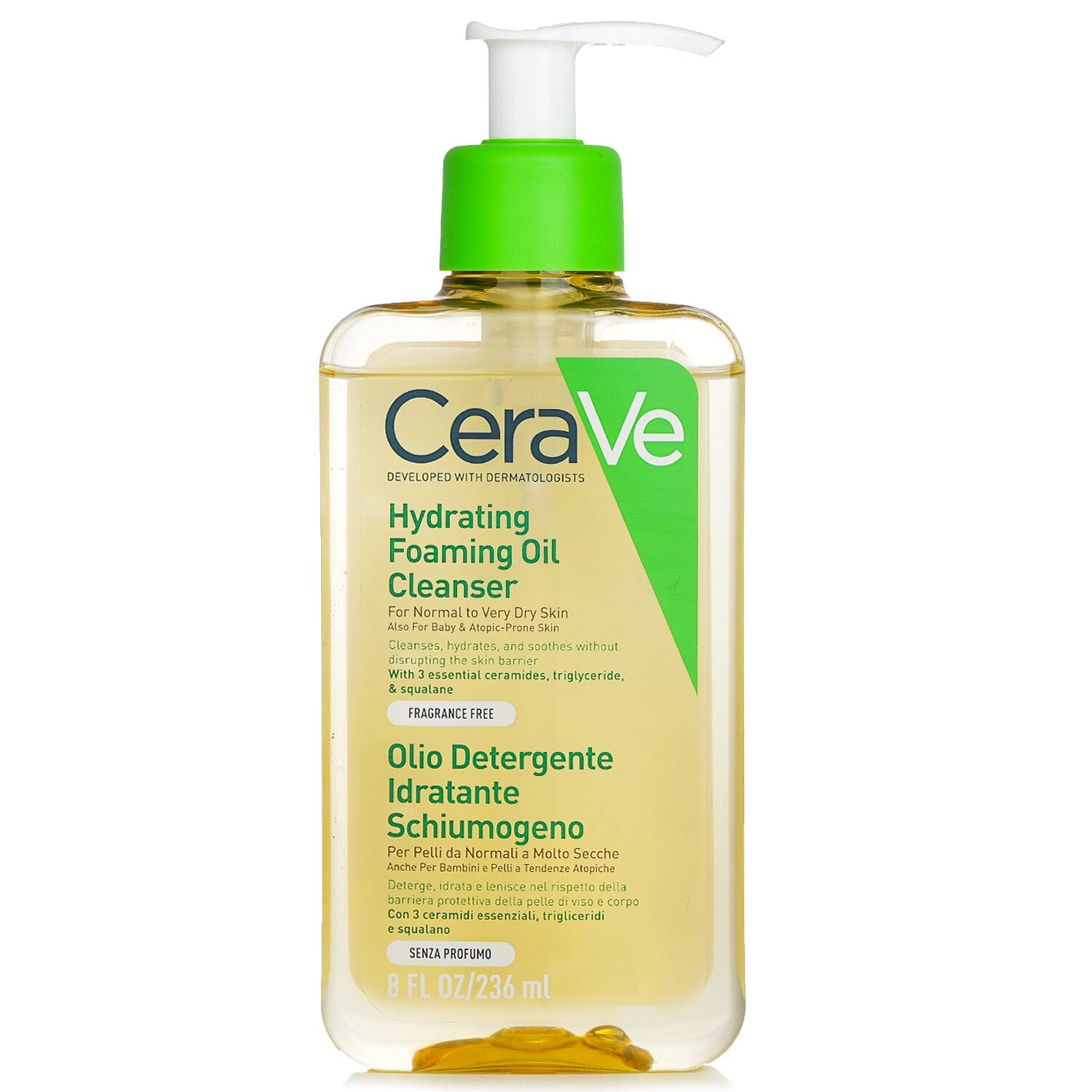 CeraVe Hydrating Foaming Oil Cleanser 236ml/8oz 236 มิลลิลิตร