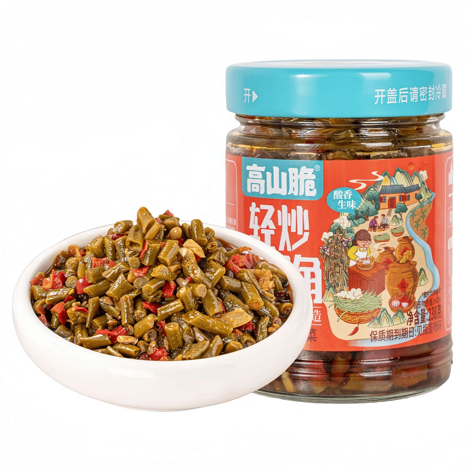 Wu Tou Sour Long Beans Side Dish 238g*1 Can 238 g
