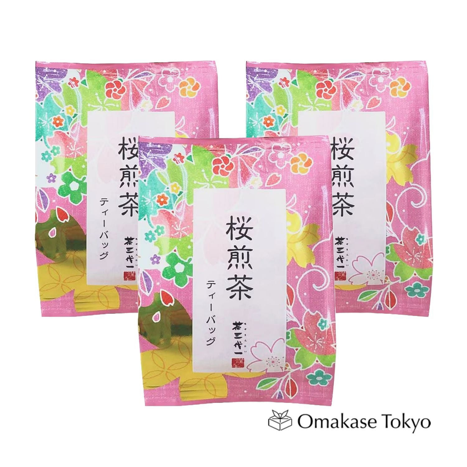 Chasandai Sakura Sencha Tea Bags 5ct (Pack of 3) 10 กรัม