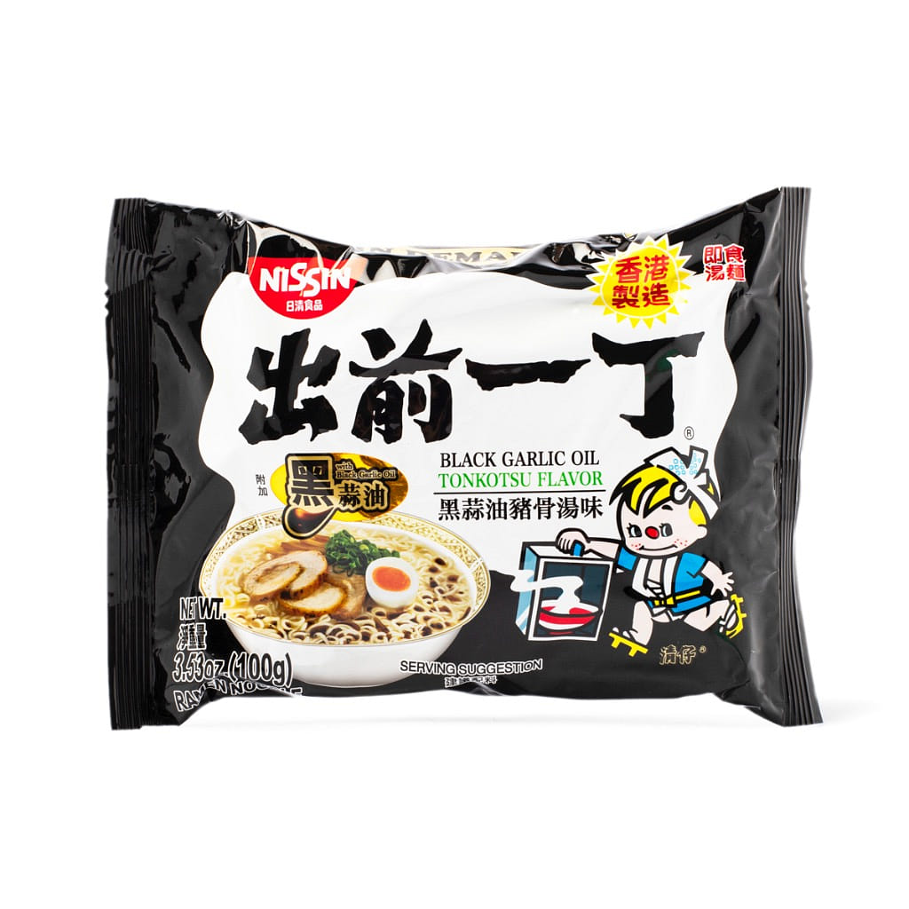 NISSIN 돈코츠 흑마늘 오일맛 데마에 라멘 100 그램