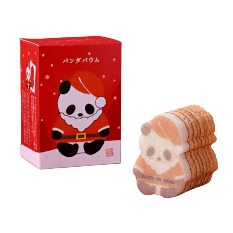 3D Christmas Panda Strawberry Baumkuchen 1 piece 1 each